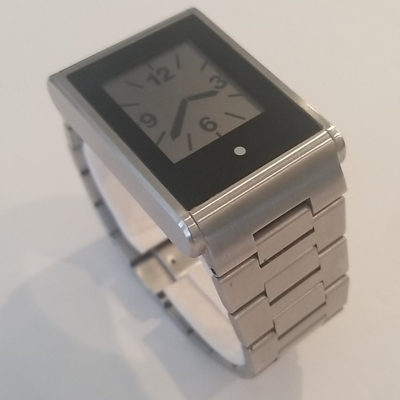 Unisex PHOSPHOR Touch Time E-ink Stainless Watch Rare - Picture 2 of 7